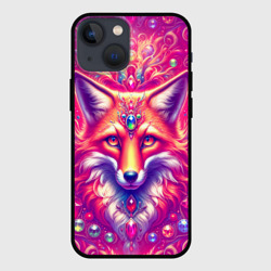 Чехол для iPhone 13 mini Лиса с драгоценными камнями