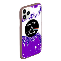 Чехол для iPhone 11 Pro Max матовый Pink floyd violet splash - фото 2