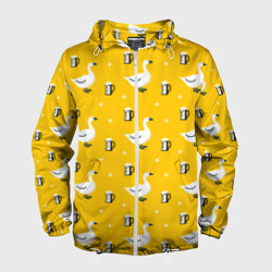 Мужская ветровка 3D Гуси и пиво