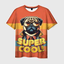 Супер крутой мопс – Мужская футболка 3D с принтом купить со скидкой в -26%