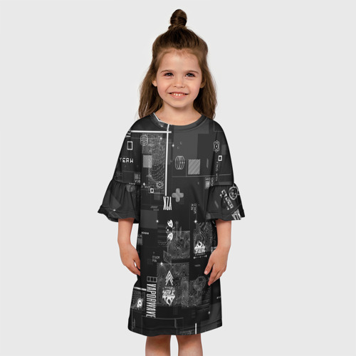 Детское платье 3D с принтом Y2k aesthetics print, вид сбоку #3