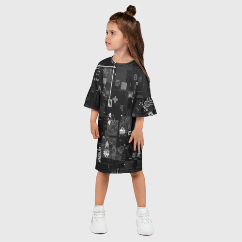 Детское платье 3D с принтом Y2k aesthetics print, фото на моделе #1