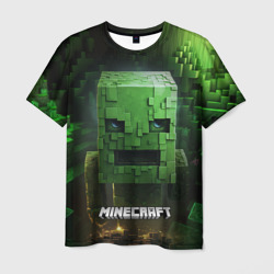Minecraft зеленый персонаж в пещере – Футболка с принтом купить со скидкой в -26%