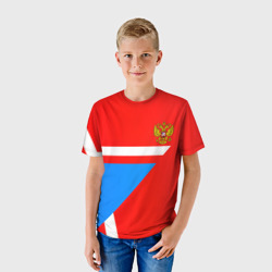 Детская футболка 3D Герб России звезда спорт - фото 2