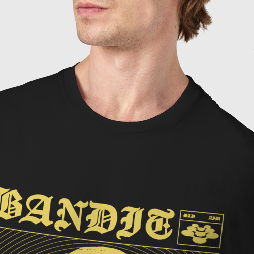 Мужская футболка хлопок Bandit streetwear, цвет черный - фото 6