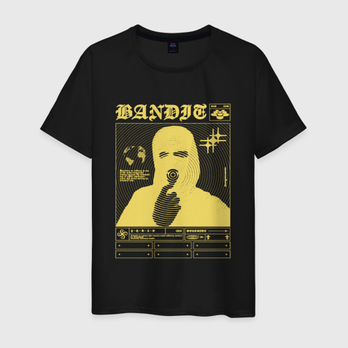 Мужская футболка хлопок Bandit streetwear, цвет черный