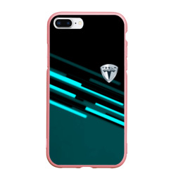 Чехол для iPhone 7Plus/8 Plus матовый Tesla sport geometry car