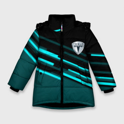 Зимняя куртка для девочек 3D Tesla sport geometry car