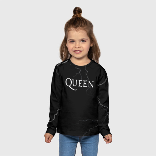 Детский лонгслив 3D Queen квин король, цвет 3D печать - фото 5