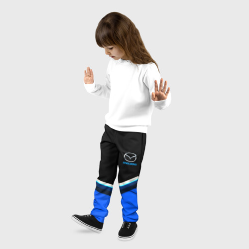 Детские брюки 3D Mazda sport brend car, цвет 3D печать - фото 3