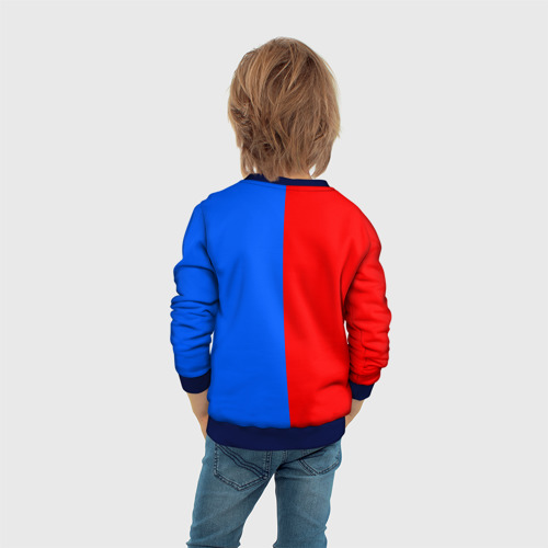 Детский свитшот 3D с принтом Тхэквондо синий и красный, вид сзади #2