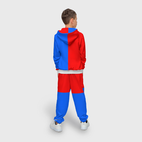 Детский костюм 3D Тхэквондо синий и красный, цвет белый - фото 4