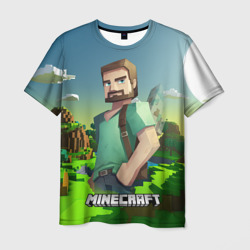 Minecraft персонаж  зеленый мир – Мужская футболка 3D с принтом купить со скидкой в -26%
