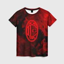 Женская футболка 3D Милан огненый стиль