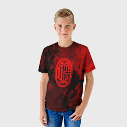 Детская футболка 3D Милан огненый стиль - фото 2