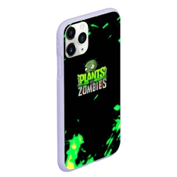 Чехол для iPhone 11 Pro Max матовый Plants vs. Zombies зелёная текстура  - фото 2