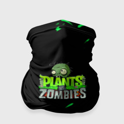Бандана-труба 3D Plants vs. Zombies зелёная текстура 