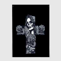 Постер Santa muerte cross