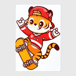 Магнитный плакат 2Х3 Skater teen tiger 