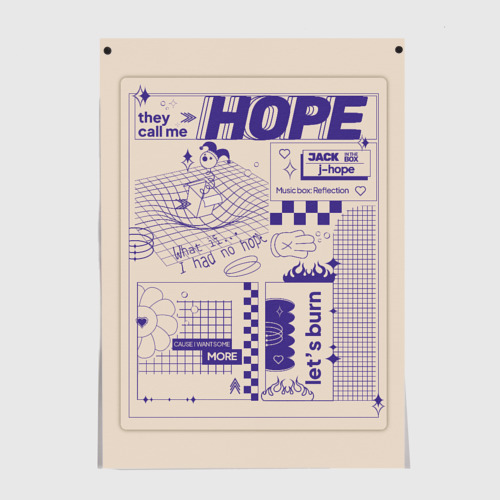 Постеры с принтом J-Hope - Jack in the box, вид спереди №1