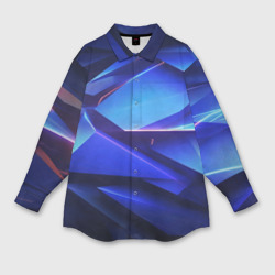 Black and blue abstract background  sport  style – Женская рубашка oversize 3D с принтом купить