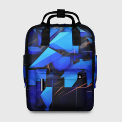 Темный синий фон спортивный  стиль  абстракт – Женский рюкзак 3D с принтом купить