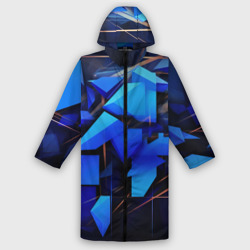 Темный синий фон спортивный  стиль  абстракт – Женский дождевик 3D с принтом купить
