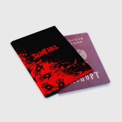 Обложка для паспорта матовая кожа Silent hill logo game pattern steel - фото 2