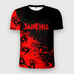 Мужская футболка 3D Slim Silent hill logo game pattern steel