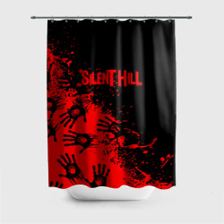 Штора 3D для ванной Silent hill logo game pattern steel