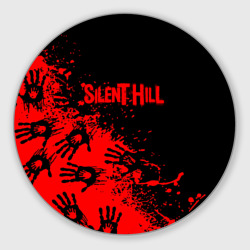 Круглый коврик для мышки Silent hill logo game pattern steel