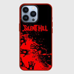 Чехол для iPhone 13 Pro Silent hill logo game pattern steel