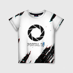 Детская футболка 3D Portal 2 краски валв