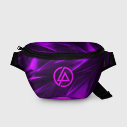 Поясная сумка 3D Linkin park neon stripes logo