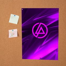 Постер Linkin park neon stripes logo - фото 2