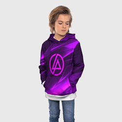 Детская толстовка 3D Linkin park neon stripes logo - фото 2