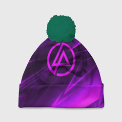 Шапка 3D c помпоном Linkin park neon stripes logo