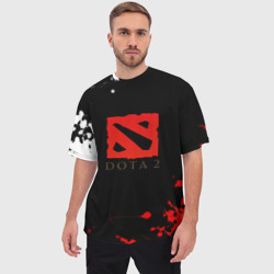 Мужская футболка oversize 3D Dota 2 краски текстура - фото 2