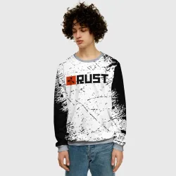 Мужской свитшот 3D RUST брызги красок - фото 2