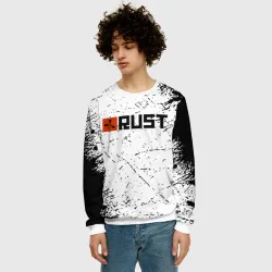 Мужской свитшот 3D RUST брызги красок - фото 2