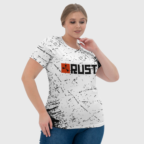 Женская футболка 3D с принтом RUST брызги красок, фото #4