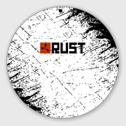 Круглый коврик для мышки RUST брызги красок