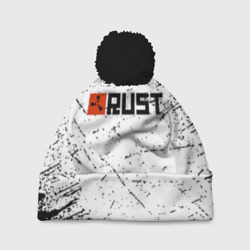 Шапка 3D c помпоном RUST брызги красок