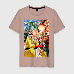 Мужская футболка хлопок Сайтама ванпанчмен основные персонажи