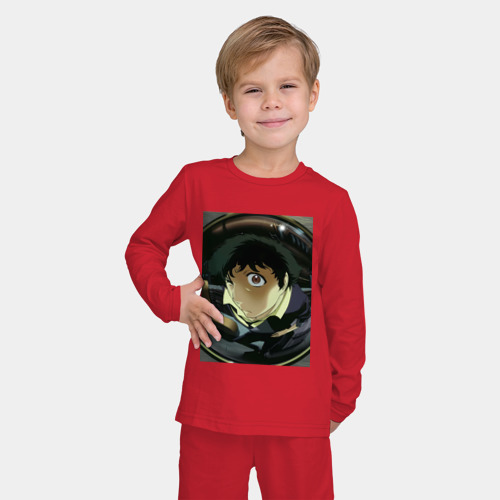 Детская пижама с лонгсливом хлопок Ковбой Бибоп Спайк Шпигель мем, цвет красный - фото 3