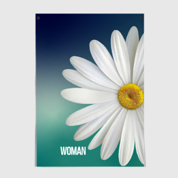 Постер Маргаритка на голубом - woman
