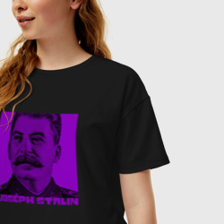 Женская футболка хлопок Oversize Joseph Stalin - фото 2