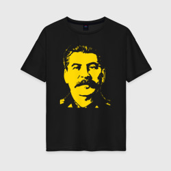 Женская футболка хлопок Oversize Yellow Stalin