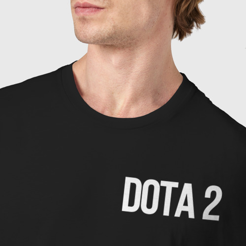 Мужская футболка хлопок Dota 2 любитель, цвет черный - фото 6