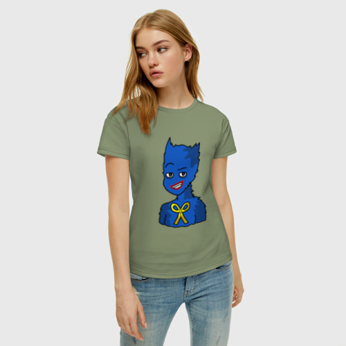 Женская футболка хлопок Хагги Вагги art, цвет авокадо - фото 3